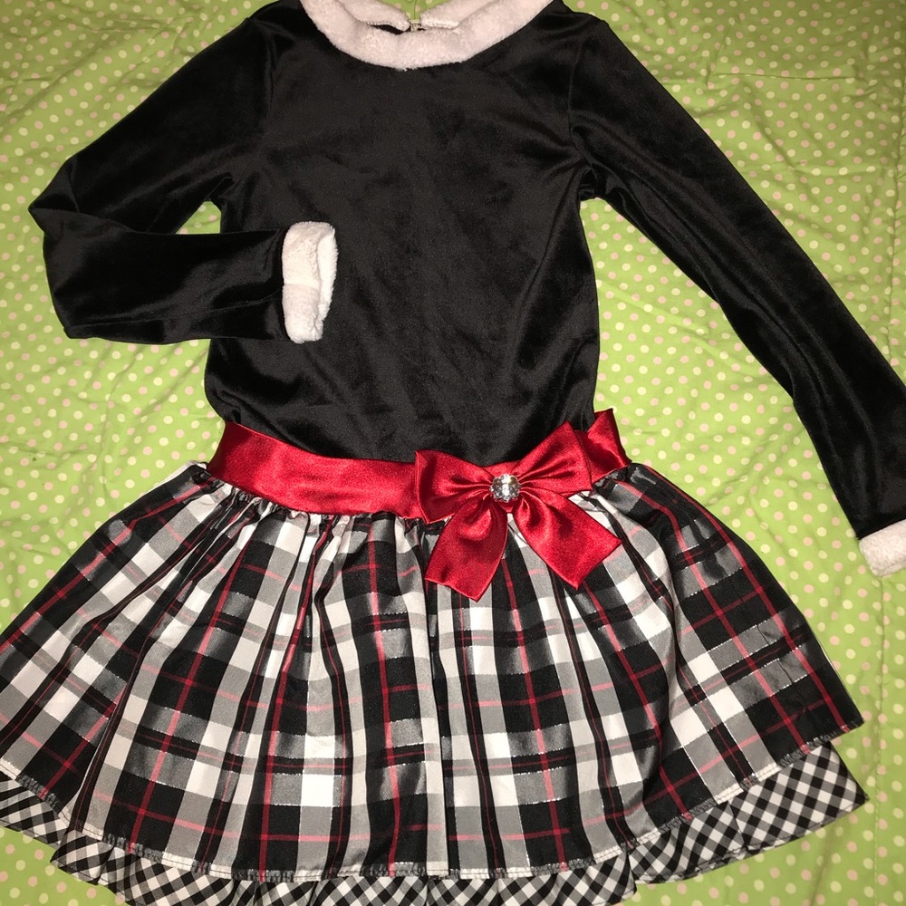 Girls Xmas Christmas dress size 10